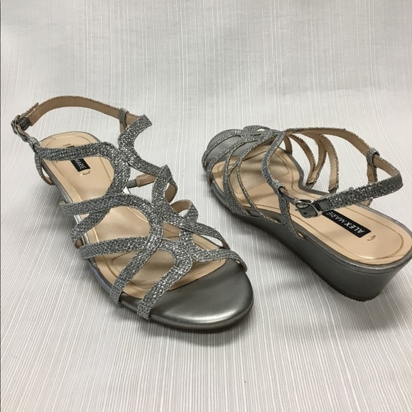 Alex Marie Cute Silver Wedges - Picture 4 of 8